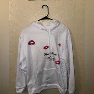 Rauw Alejandro hoodie with Red Lip Print “lookalike”